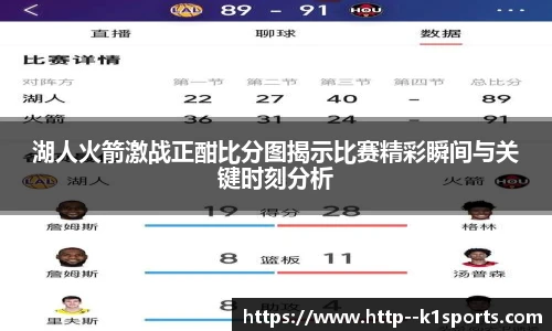 湖人火箭激战正酣比分图揭示比赛精彩瞬间与关键时刻分析